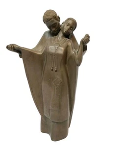 Art Maquette 9" Ugandan Sisters Statue In Karen Schmidt Style Bronze Finish  - Picture 1 of 24