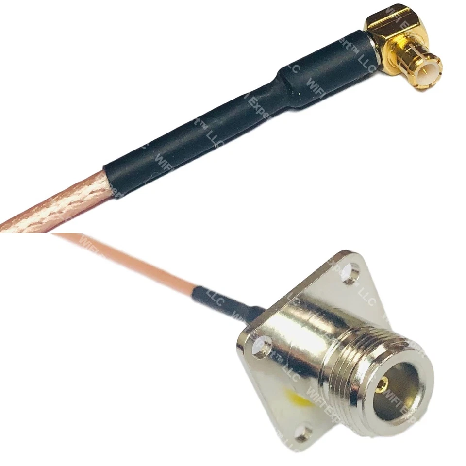 RG316 MCX MALE ANGLE to N FLANGE FEMALE RF Cable Rapid-SHIP LOT - Image 1 of 1