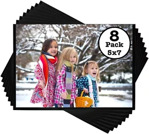 8 Pack 5x7 Inch Magnetic Photo Sleeves Picture Frames for Refrigerator - Picture 1 of 6