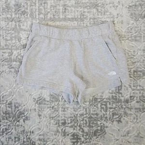 The North Face Shorts Womens Medium Gray Cotton Blend Jersey Elastic Waist Sweat - Picture 1 of 6
