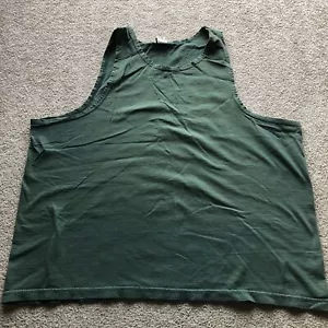 Vintage ProSpirit Muscle Tank Men's XL 1990s Forest Dark Green Cotton T-Shirt - Bild 1 von 7