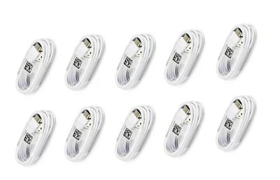 Pacote com 10 6 pés cabo carregador de dados tipo C cabo de carregamento para Samsung A01 A51 A10E A71 - Imagem 1 de 3