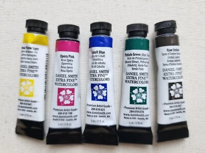 5 DANIEL SMITH Extra Fine Watercolor Paints-5ml-Artist Grade. - Image 1 of 4