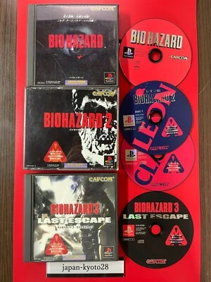 Resident Evil Bio Hazard 1 2 3 PS1 CAPCOM Sony Playstation - Image 1 of 4