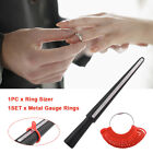 Clear Scale Easy Use Ring Sizer Wedding Metal Gauge Detachable Jewelry Measuring