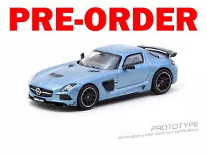 (Pre-ordine)Tarmac Works 1/64 Mercedes-Benz SLS AMG Coupé Serie Nera Blu Opaco - Foto 1 di 6