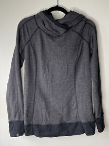 lululemon shirt size 10 black and gray long sleeve hooded 