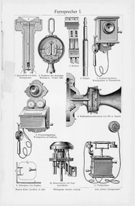 1905 TELEPHONE & SWITCHBOARDS VINTAGE ENGRAVING ILLUSTRATION PRINT 2 Pages - Picture 1 of 4