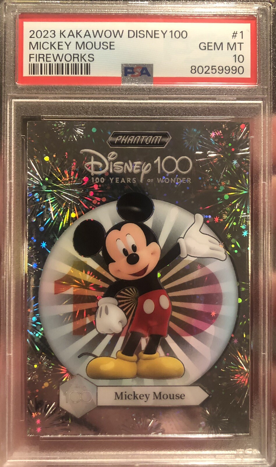 2023 Kakawow Phantom Disney 100 Years Mickey Mouse Fireworks 063/100 PSA 10 MT