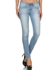 Rock & Royal Mid Rise Stretch Skinny Jeans - helle Waschung - Bild 1 von 3