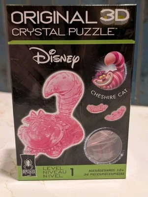 Disney Alicia en el País de las Maravillas Gato de Cheshire 36 piezas 3D Cristal Puzzle Rosa Nuevo Sellado Foto 1 de 4