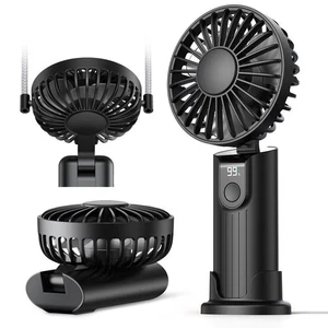 Portable Handheld Mini Fan Foldable Cooler Cooling Neck Fan Rechargeable 5000mAh - Picture 1 of 11