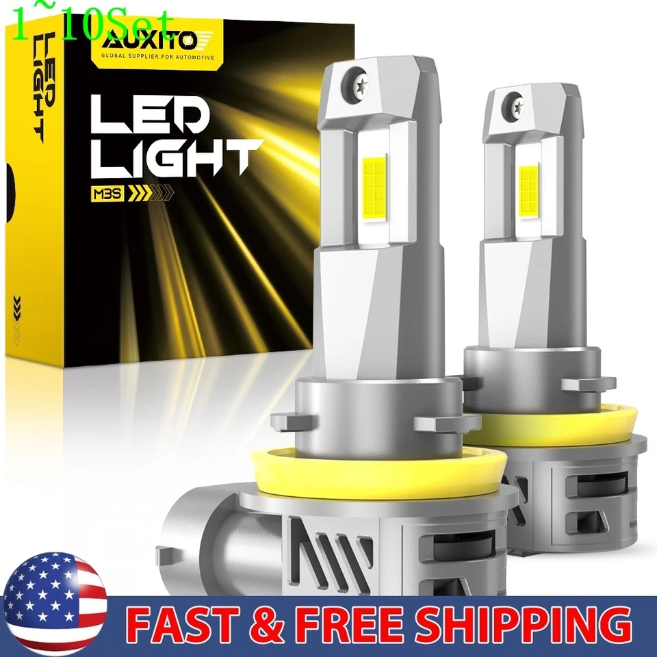 of H11 Bulb Low H9 Beam LED Headlight Super Bright White 24000LM 200W 1-10Set - Image 1 of 4