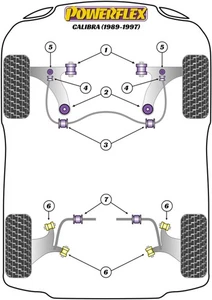 Powerflex Rear Bush Kit with Geometry Adjustment for Opel Calibra (1989 > 97) - Picture 1 of 4