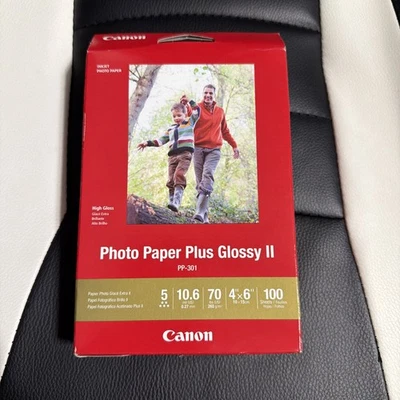 CANON PLUS GLOSSY II PP-301 INKJET PRINT PHOTO PAPER 100 SHEETS SEALED FreeShip - Image 1 of 3