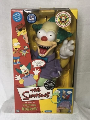 Original WORKING 2001 Playmates Simpsons Krusty the Clown Talking Good/Evil Doll - Image 1 of 4