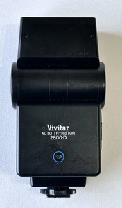 Flash de montaje en zapata de tiristor automático Vivitar 2800-D. Probado en Minolta X-570 SLR. - Imagen 1 de 7