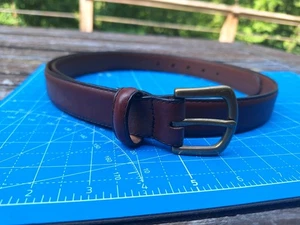LL Bean Herren Gürtel Größe 44 Leder Braun Messing - Bild 1 von 3