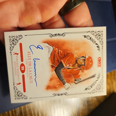 Elly De La Cruz 2023 Reds Onyx Vintage Baseball Autograph RC /400 Auto Rookie - Image 1 of 4