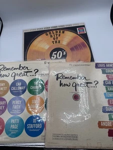 Golden Hits of the 50s + Remember How Great Vol 1 & 2 LP Lot Vintage Vinyl - Picture 1 of 21