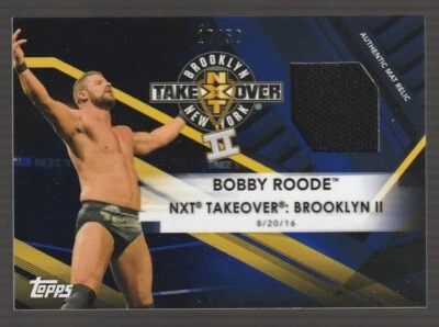 2017 Topps WWE NXT Mat Relics Blue #MRBR Bobby Roode /50 - Image 1 of 2