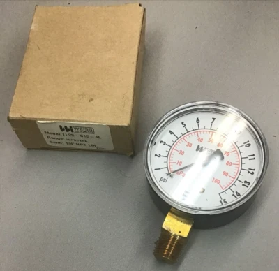 Weiss Instruments TL25-015-4L Pressure Gauge 0-15 Psi/0-100 kPa (B221) - Image 1 of 4