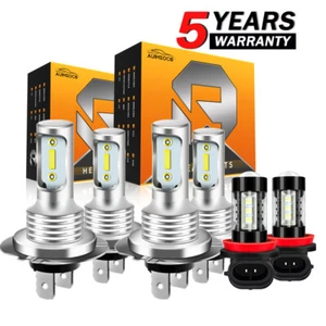 For Hyundai Sonata 2011-2014 6X Combo LED Headlight Hi/Lo Bulbs + Fog Lamp 6000K - Picture 1 of 14
