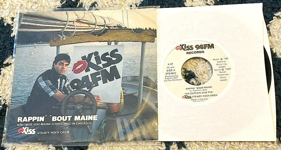 KISS 94FM Steady Rock Crew: Rappin' 'Bout Maine 45 rare random rap/xmas HEAR - Image 1 of 2