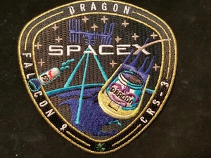 SPACEX FALCON 9 CRS-3 DRAGON AUTHENTIC PATCH - Picture 1 of 2