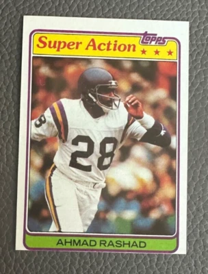 1981 Topps 457 Ahmad Rashad  Minnesota Vikings  SA Football Card - Image 1 of 2