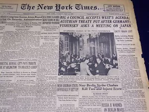 1949 24 maggio 1949 NEW YORK TIMES - NUOVO STATO TEDESCO SETUP - NT 3650 - Foto 1 di 2