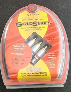 Component Video Cable Radio Shack Advanced Performance Gold Series 12 ft - Picture 1 of 5