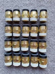 *20* SMC 3/8 MPT to 3/8 NT PTC Straight CONN - P/N SMC KV2H11 36S - Picture 1 of 2