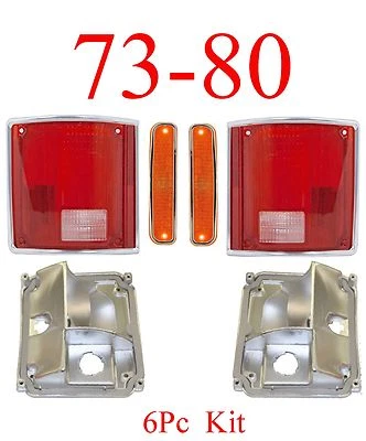 73 80 Kit de luces traseras Chevy GMC 6PC con luces marcadoras delanteras camión blazer suburbano Foto 1 de 4
