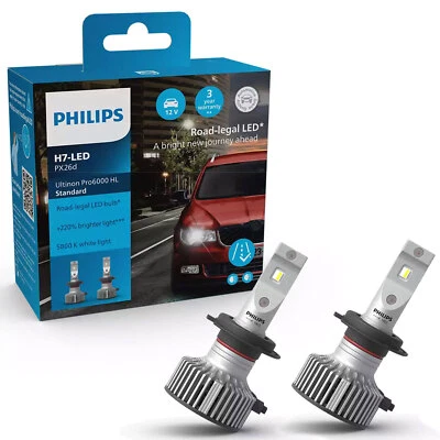 Lampadine Philips H7 Led Ultinon Pro6000 Standard 5800K - Immagine 1 di 4