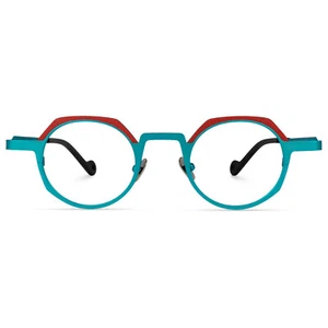 Gafas redondas de titanio Hombres Mujeres Marco de lentes pequeñas estrechas para una fuerte resistencia - Imagen 1 de 23