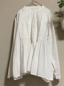 Veritecoeur Cotton Pintuck Blouse Pullover Long Sleeve Near MINT - Bild 1 von 5