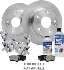 260mm Rear Rotors + Calipers Brake Pads Kit for 2003-2007 Acura TSX Honda Accord - Picture 1 of 1