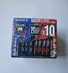 NEU! 10x Sony MD74 Minidisc Color Collection beschreibbar 74 Minuten mit MD Case - Bild 1 von 6