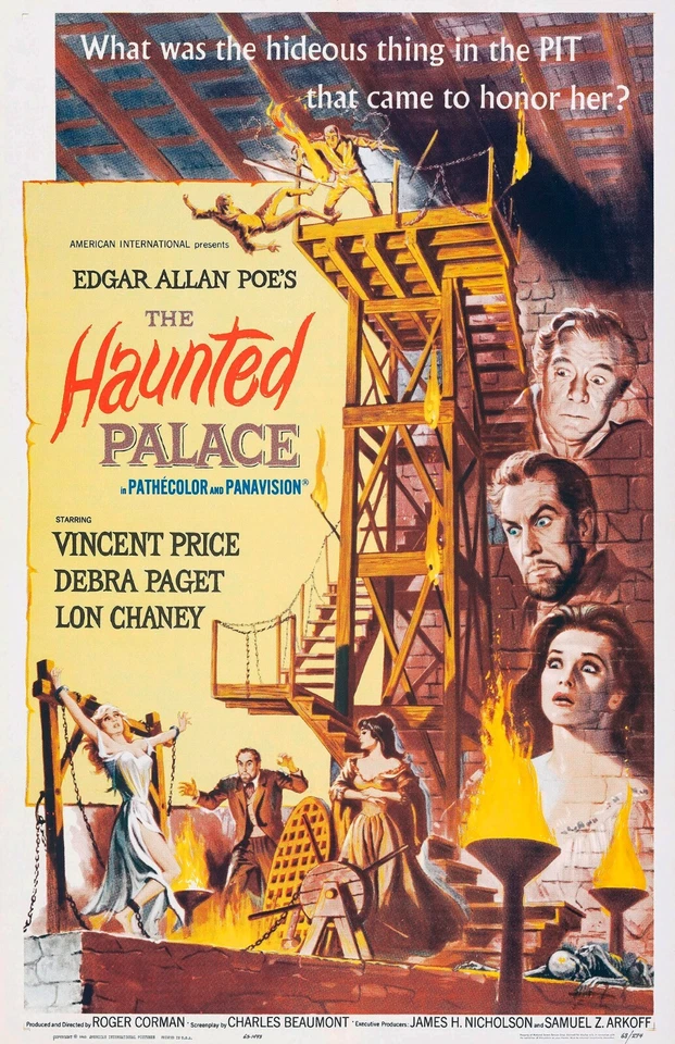 The Haunted Palace movie poster - Vincent Price, Lon Chaney : 11 x 17 inches