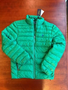 Polo Ralph Lauren Men's Neon Green Packable Quilted Puffer Zip Jacket - Picture 1 of 7
