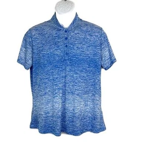 Adidas Shirt Youth Extra Large Blue Short Sleeve Henley Button Active Big Boys - Picture 1 of 9