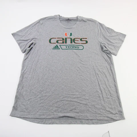 Miami Hurricanes adidas Aeroready Short Sleeve Shirt Men's Gray New Cover