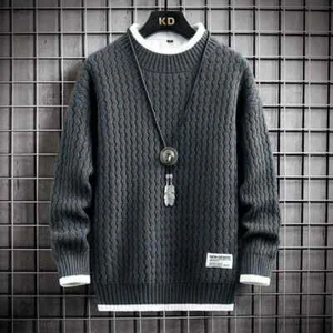 Ropa Pullover Suelto Hombre Suéter Hombre Grueso Cálido Tirar Suéteres - Imagen 1 de 25