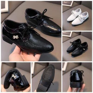 Boys Kids Formal Oxford Sole School Shoes Wedding Party Prom Dance Dress Shoes - Picture 1 of 17