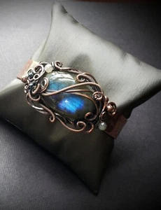 labradorite cuff bracelet - Picture 1 of 8