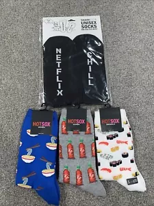 3x Woman’s HotSox +1 Netflix And chill Sox. 4 Pair Total. NEW* - Picture 1 of 1
