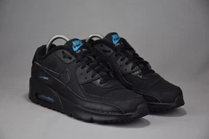 Rare Nike Air Max 90 Black Laser Blue Trainers DD3040-002 Size US 5.5 UK 5 EU 38 - Picture 1 of 10