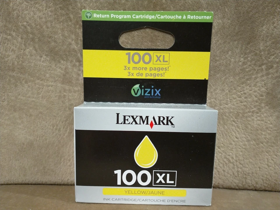 Genuine Lexmark 100xl Yellow Ink Cartridges 14n1071 600 Pgs
