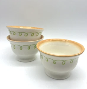 Set of 3 VTG Italian Ceramiche Toscane Hand Painted Swirl Bowls - Orange Green - Picture 1 of 7